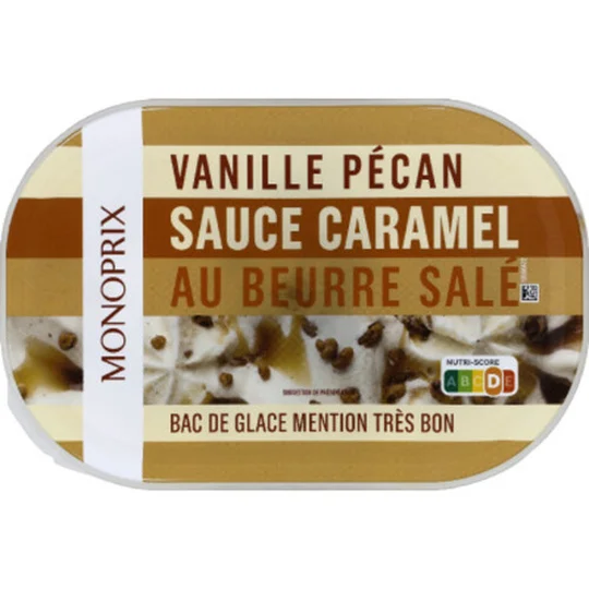 Vanille pécan sauce caramel beurre salé