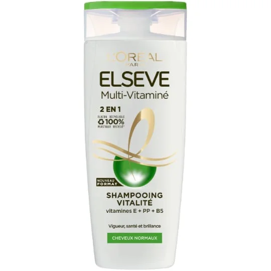 Shampoing Revitalisant 2 En 1 Pour Cheveux Normaux Enrichi En Vitamines