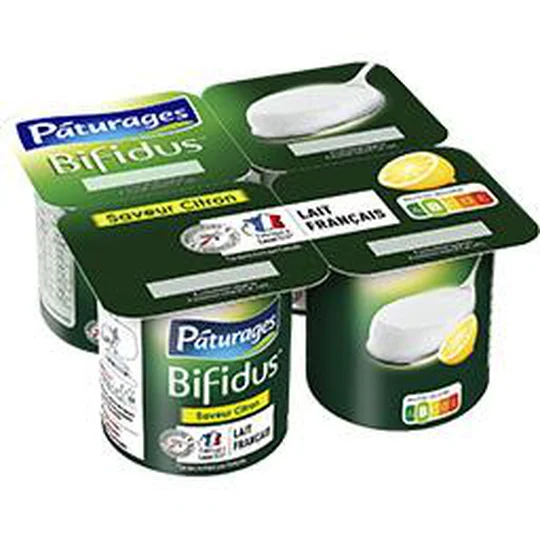 Lait fermenté Bifidus saveur citron