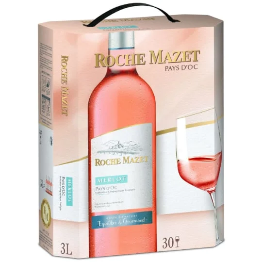 Vin rosé merlot Pays d'Oc