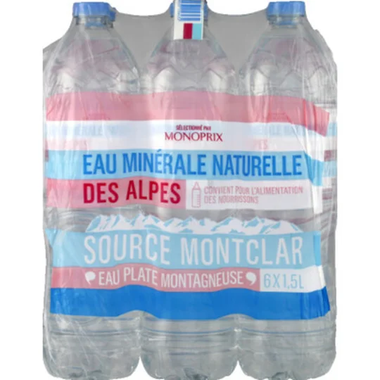 Eau minérale des Alpes source Montclar