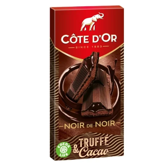 Chocolat noir fourré Truffé et Cacao