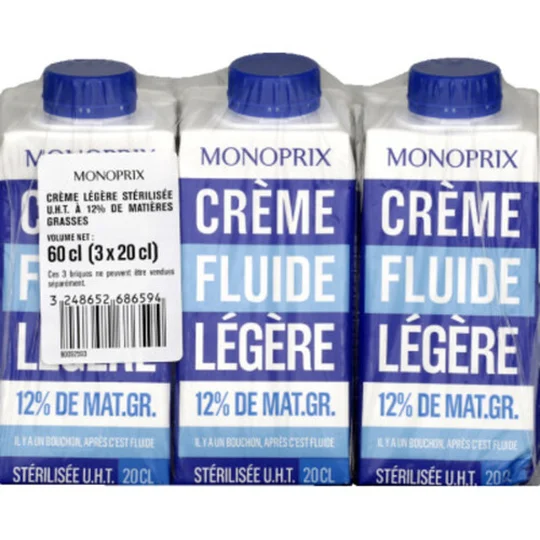 Crème fluide légère 12% MG