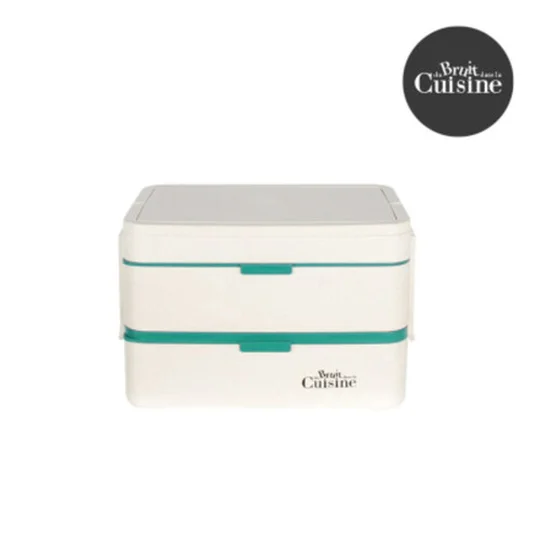 Lunch box deux niveaux verte