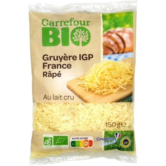 Gruyère bio IGP râpé