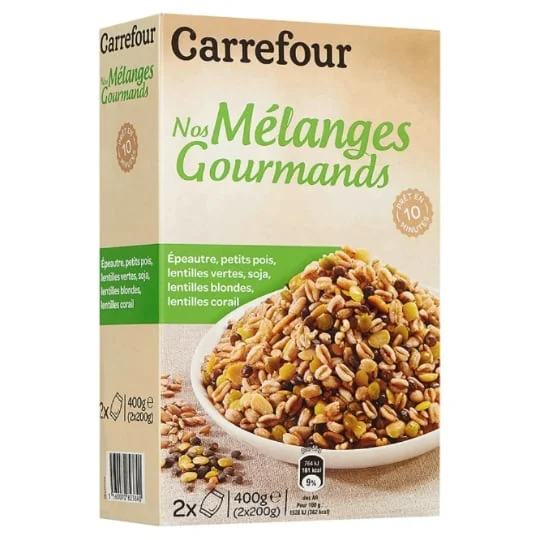 Mélange céréales pois, lentilles, soja, épeautre