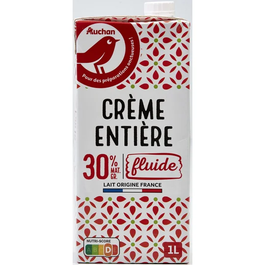 Crème fluide entière 30% MG UHT