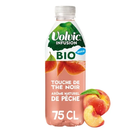 Eau infusée thé noir pêche Bio