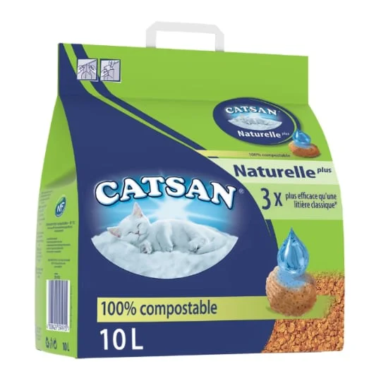 Litière pour chat Naturelle Plus compostable