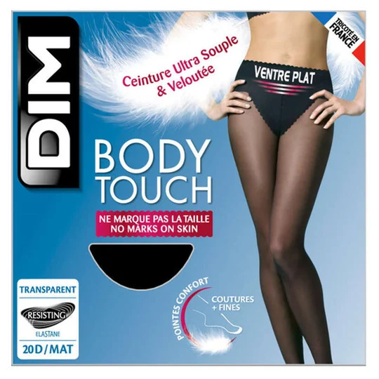 Collant Transparent Ventre Plat, Noir, 20D, Body Touch T3