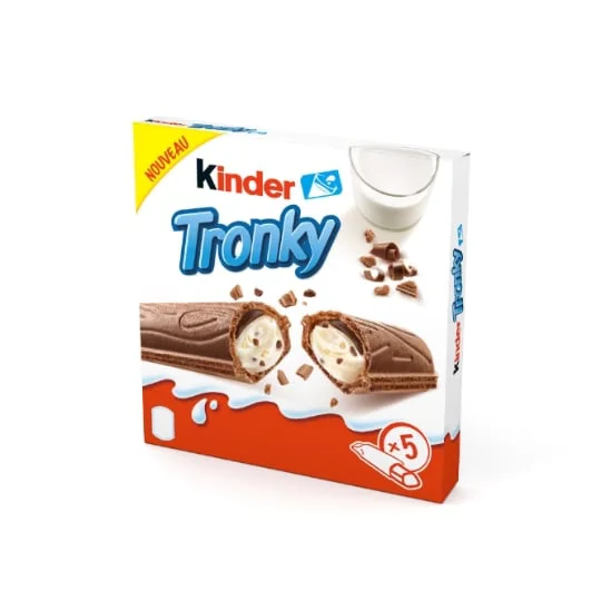 Biscuits tronky fourrés chocolat au lait