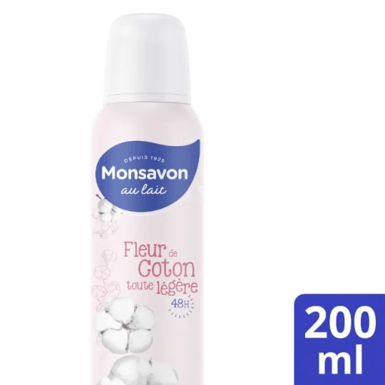Déodorant Spray lait & coton anti-transpirant