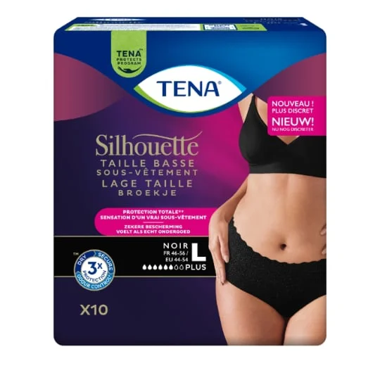 Culottes Silhouettes Taille Basse Noire Taille L TENA