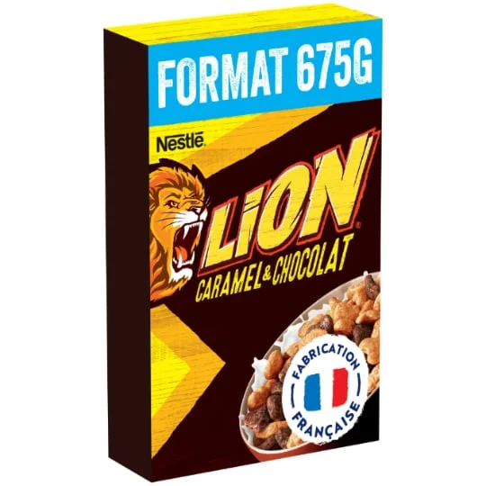 Céréales lion chocolat et caramel