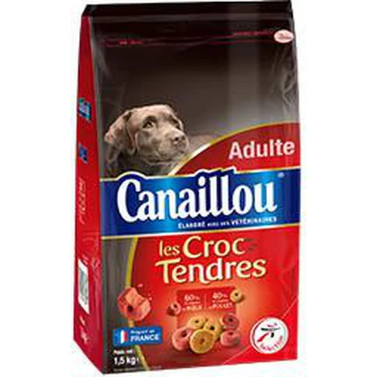 Croquettes Les Croc tendres adulte boeuf-poulet pour chien