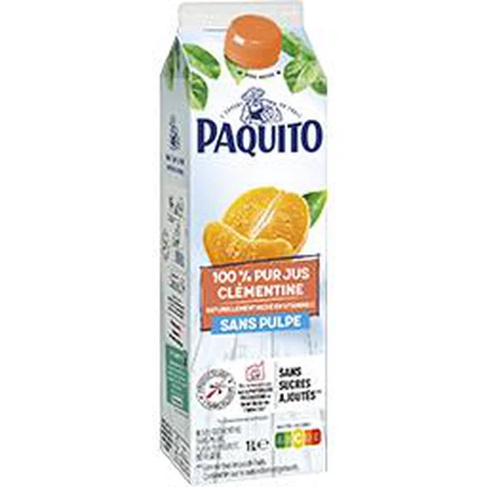100% pur jus clémentine sans pulpe