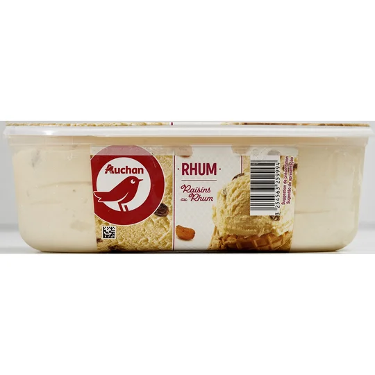 Glace raisins au Rhum