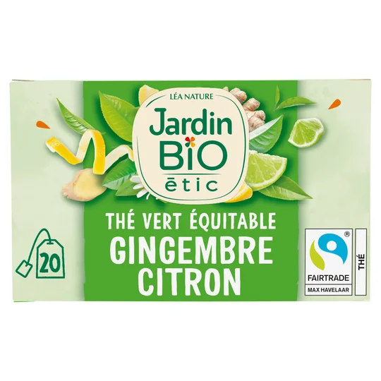 Thé vert bio Gingembre citron vert x20