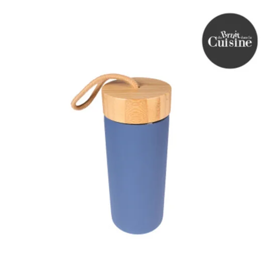 BOUTEILLE VERRE SILICONE MARINE 35CL