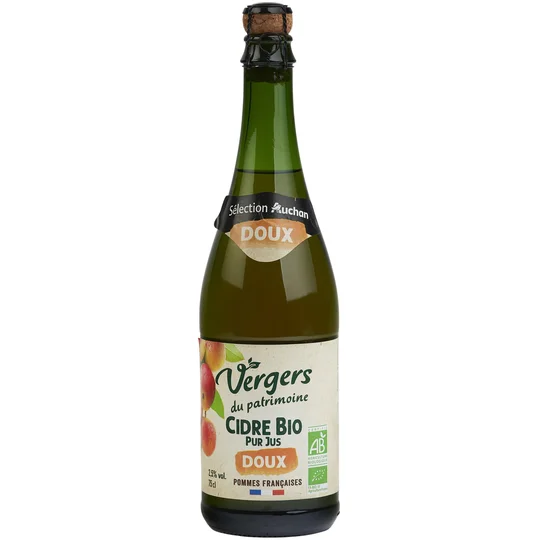 Cidre bio pur jus doux 2.5%