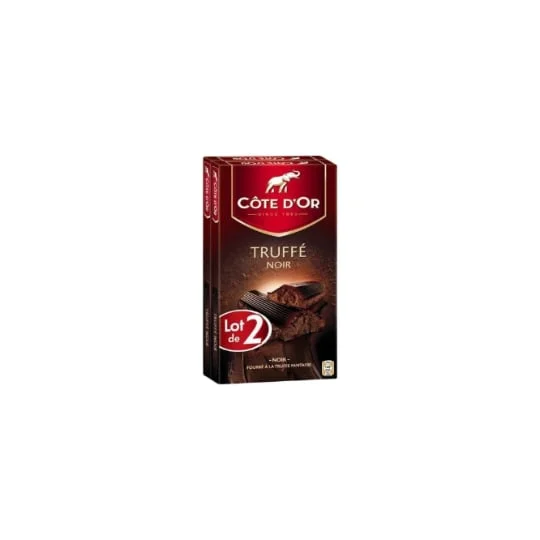 Tablette de chocolat truffe intense noir