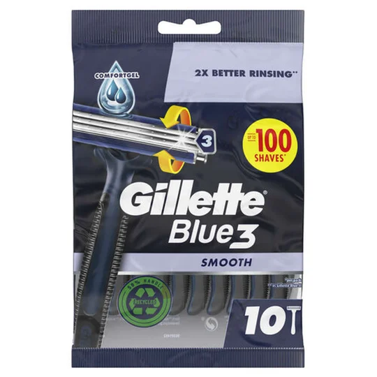 Blue 3 Smooth Rasoir Jetable 3 Lames