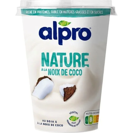 Dessert végétal soja nature à la noix de coco