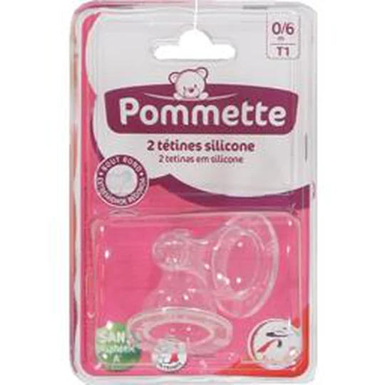 Tétines silicone bout rond Taille 1