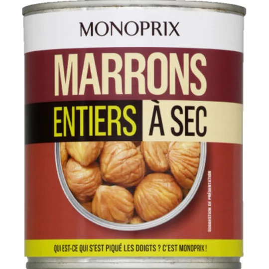 Marrons entiers à l'étuvée