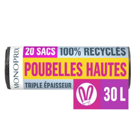 Sacs poubelle 30 l spécial poubelles hautes