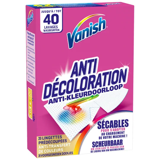Lingettes Anti transfert de couleurs x20