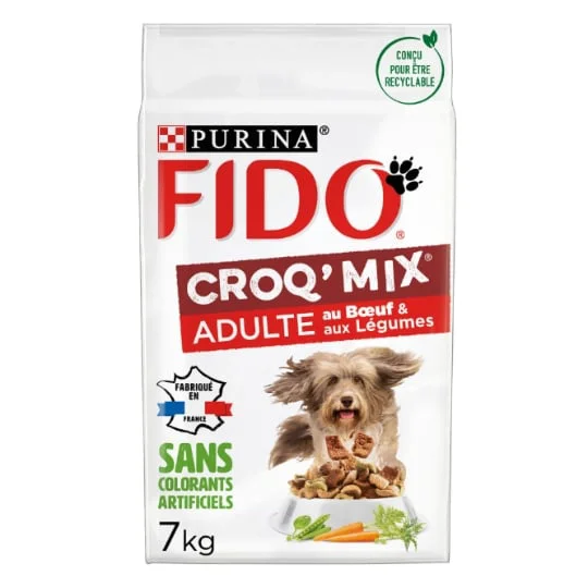 Croquettes pour chien croq mix adulte boeuf