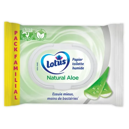 Papier toilette humide Aloe vera
