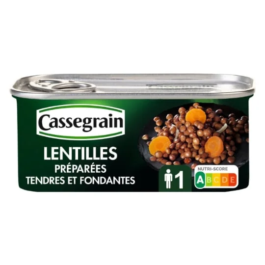 Lentilles préparées tendres et fondantes