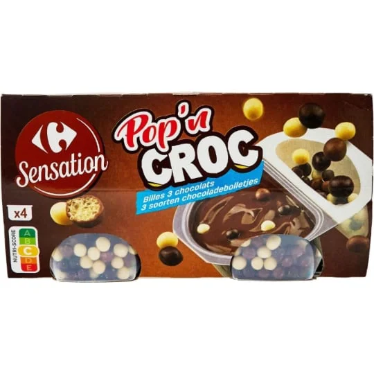Crèmes dessert billes 3 chocolats