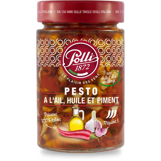 Sauce pesto à l'ail huile et piment