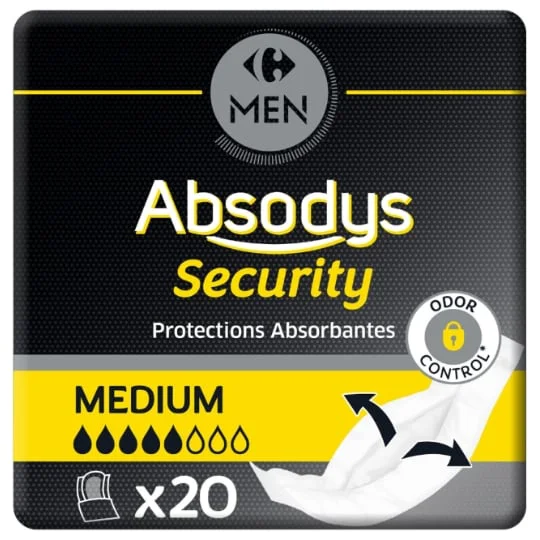 Serviettes incontinence Absodys Men