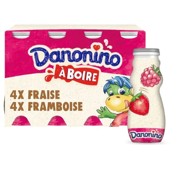 Yaourt à boire aux fruits fraise framboise