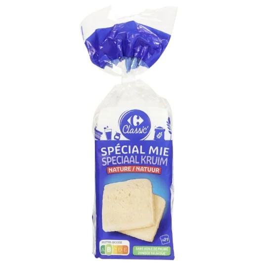 Pain de mie nature sans croûte