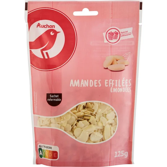 Amandes effilées et émondées sachet refermable