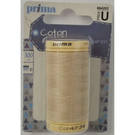 Fil Coton Moyen Beige 300m