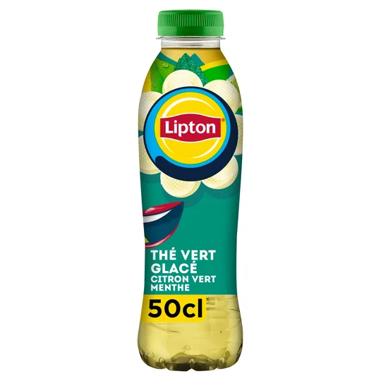 Boisson green Ice tea à base de thé vert saveur citron vert menthe