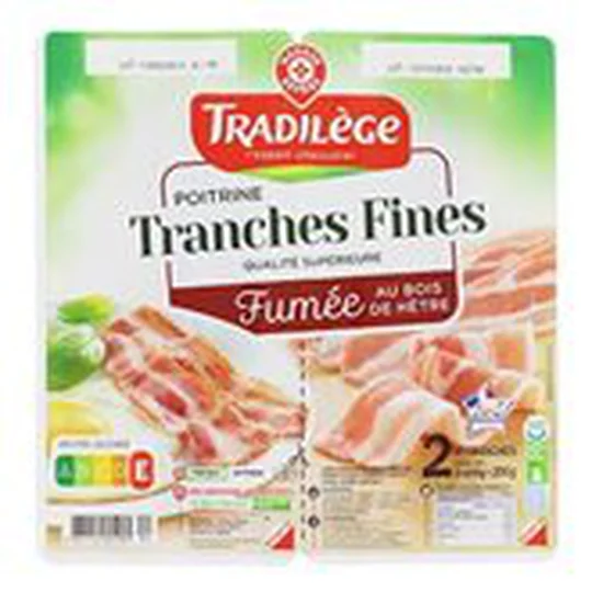 Poitrine fumée 7 tranches fines