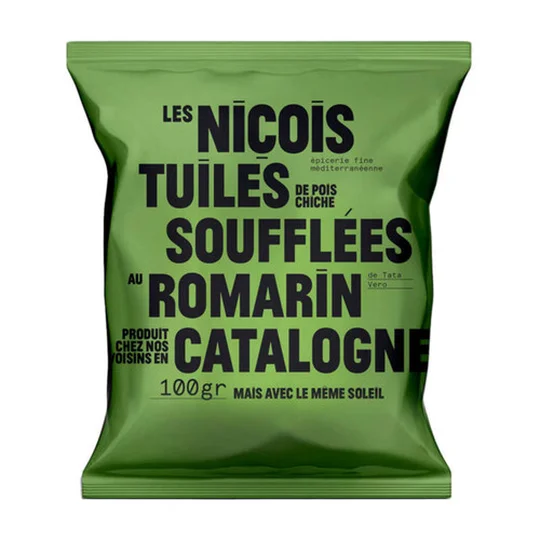 Tuiles soufflées de pois chiches romarin