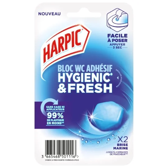 Bloc Wc Adhésif Hygienic & Fresh Brise Marine