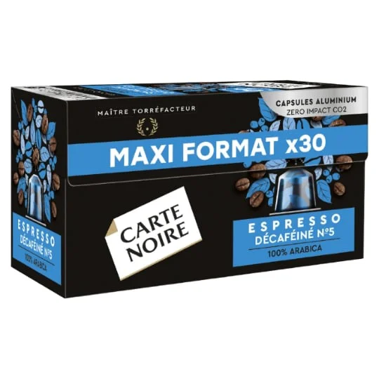 Café capsules Compatibles Nespresso espresso décaféiné