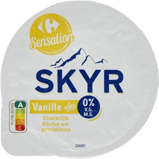 Fromage frais Skyr vanille 0% MG