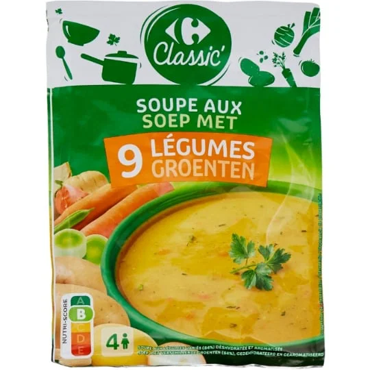 Soupe déshydratée 9 légumes