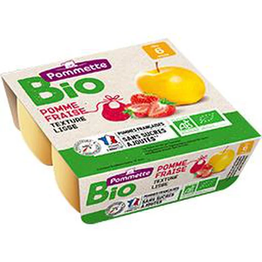 Purée pomme fraise BIO, dès 6 mois
