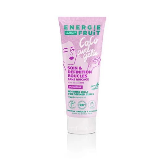 Coco curl gelée définition sans silicone - cheveux boucles - huile de coco bio